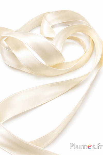 Satinband - Breite 25 mm - creme